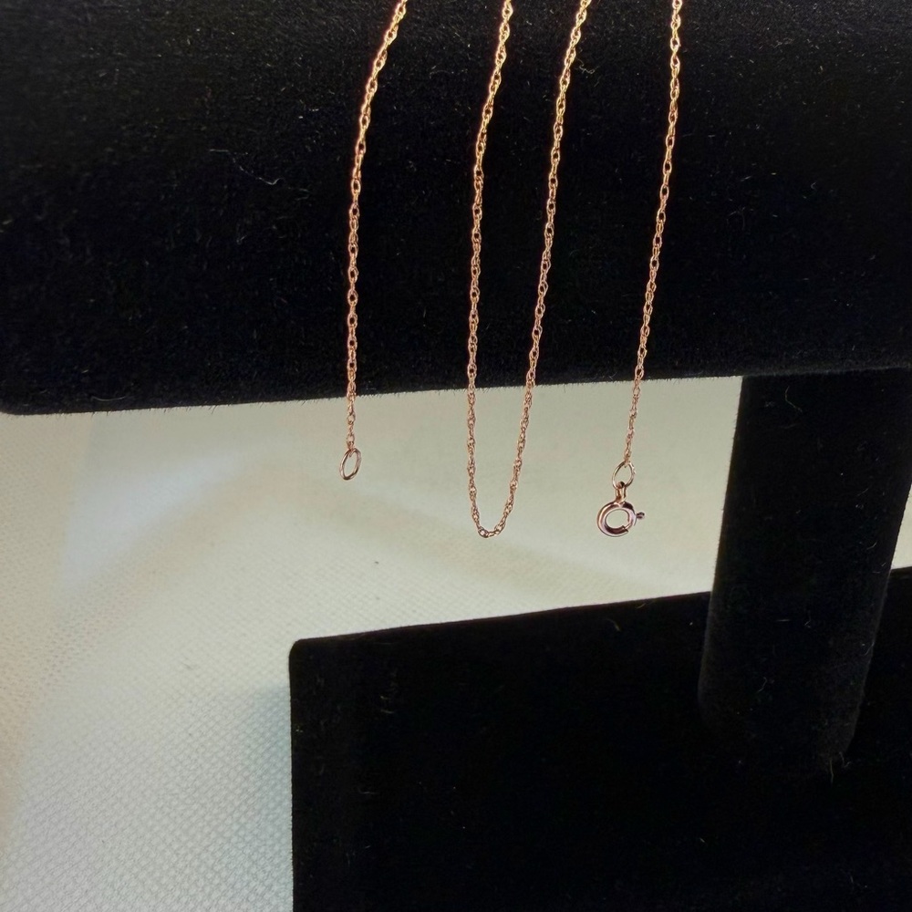 Elegant 18” 14k Rose Gold Chain Necklace